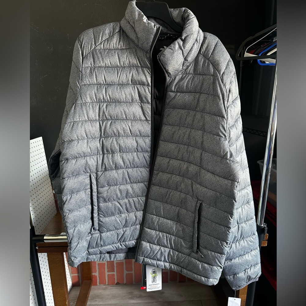 Men's Gray Quilted Jacket